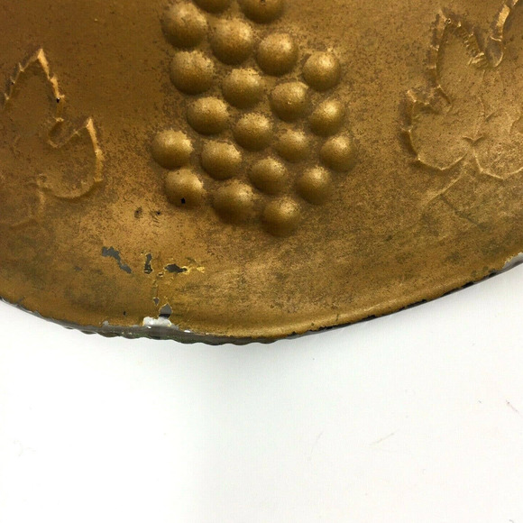 Vintage Goofus Bowl Grape Leaf Center Star Scallop Edge Centerpiece Decor - Picture 7 of 8